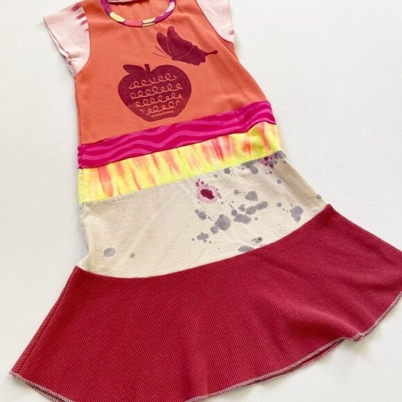 CourtneyCourtney Girls Dress 7/8 First Day of School Apple Twirly Skirt Handmade - Picture 2 of 8